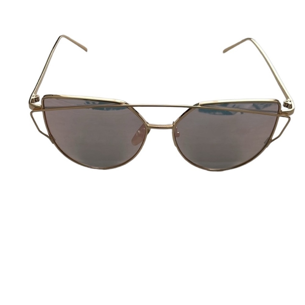 Pink Mirror Gold Frame Sunglasses - Picture 3 of 5